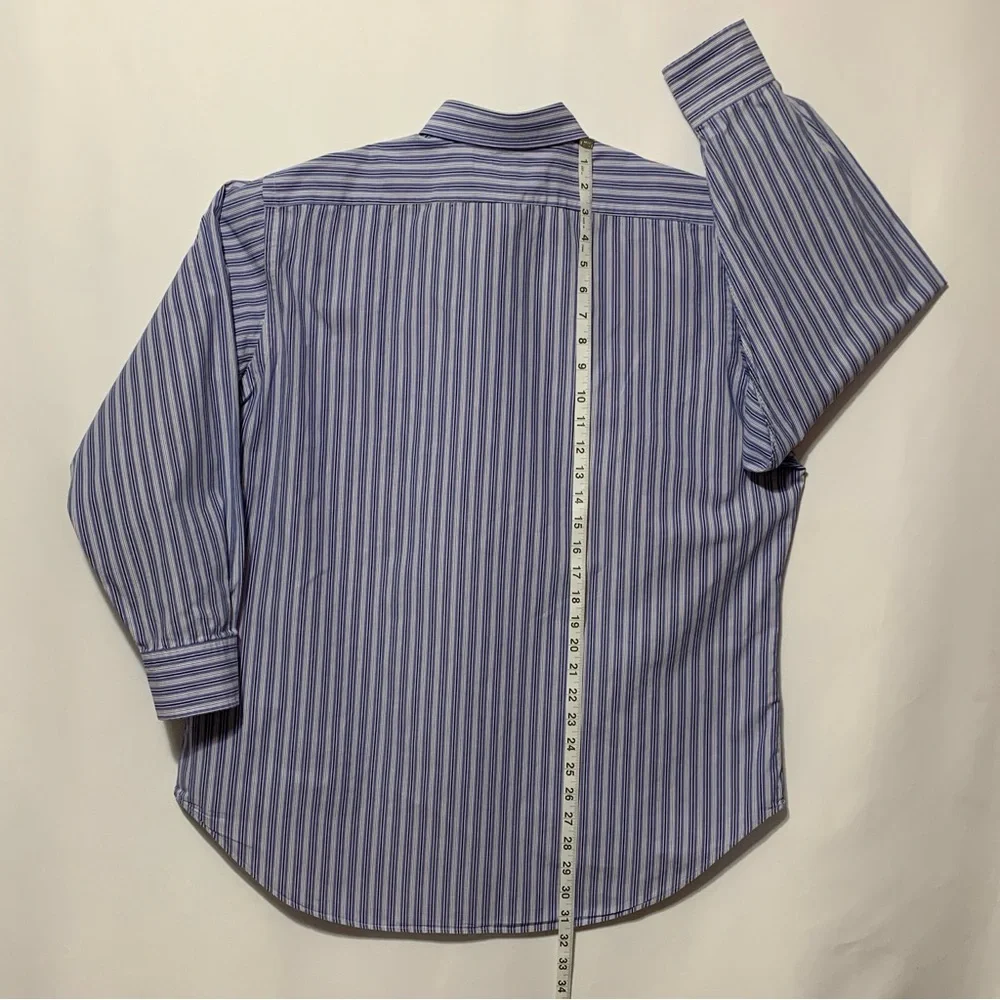 Polo Ralph Lauren Dress Shirt Andrew Striped Long Sleeve Mens Size 16.5 32/33‎